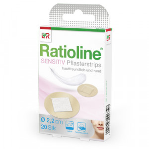 Produktbild von RATIOLINE sensitive Pflasterstrips rund