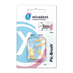 Produktbild von MIRADENT Interd.Pic-Brush Ersatzb.x-fein gelb