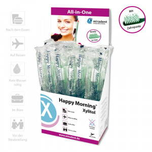 Produktbild von MIRADENT Einmalzahnb&uuml;rste Happy Morning Xylitol