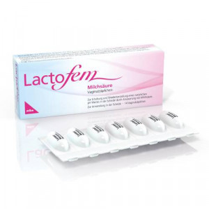 Produktbild von LACTOFEM Milchs&auml;ure Vaginalz&auml;pfchen