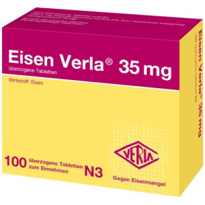 Produktbild von EISEN VERLA 35 mg &uuml;berzogene Tabletten