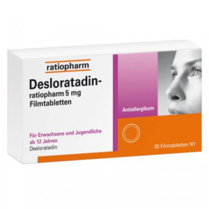 Produktbild von DESLORATADIN-ratiopharm 5 mg Filmtabletten