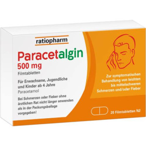 Produktbild von PARACETALGIN 500 mg Filmtabletten