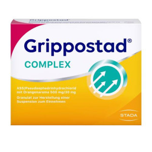 Produktbild von GRIPPOSTAD Complex ASS/Pseudoeph.500/30 mg Orange
