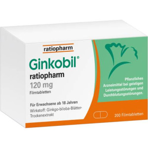 Produktbild von GINKOBIL-ratiopharm 120 mg Filmtabletten
