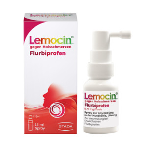 Produktbild von LEMOCIN Flurbiprofen 8,75mg/Dosis Spray Anw.Mundh&ouml;