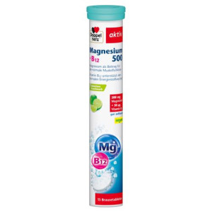 DOPPELHERZ Magnesium 500+B12 Brausetabletten